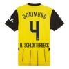 Levné Borussia Dortmund N. Schlotterbeck 4 Domácí Fotbalové dresy 2024-25 Krátký Rukáv